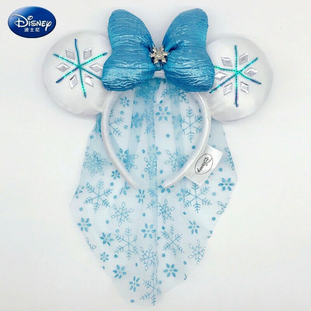 Disney Parks Elsa Princess Minnie Mouse Ear Headband Shanghai Disneyland US Ship